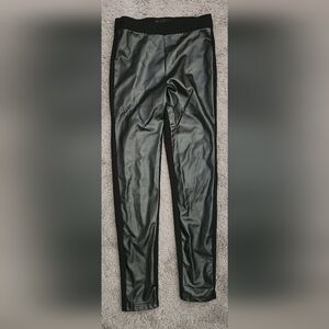 Black Fake Leather Leggings